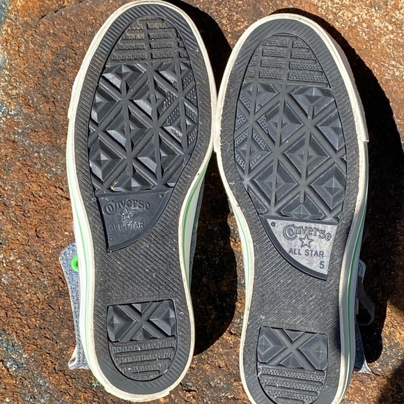 EUC Converse Chuck Taylors Kaitlin Chan grey with lime size 7 - Picture 4 of 6